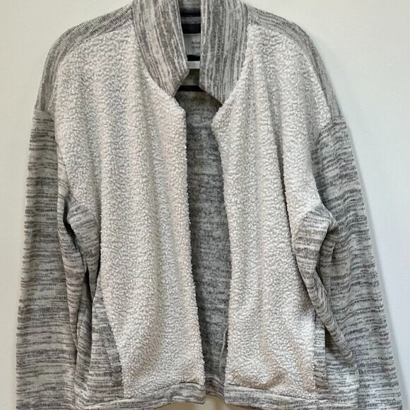 Anthropologie Saturday Sunday Cardigan Wms Sherpa Open Front Size XL - Picture 1 of 6